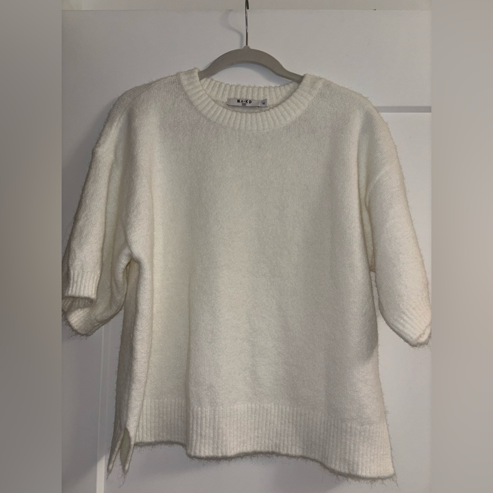 NA-KD Women's White Sweater - Picture 3 of 5